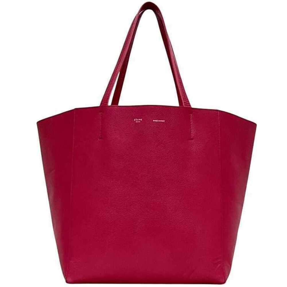 Celine Cabas Phantom Tote Bag Pink Leather Shoulder Grain Logo Document